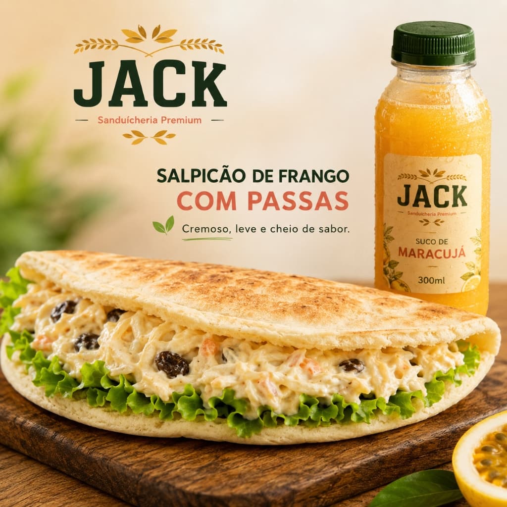 Combo Salpicão Leve & Maracujá - Santo Jack Sanduicheria Artesanal